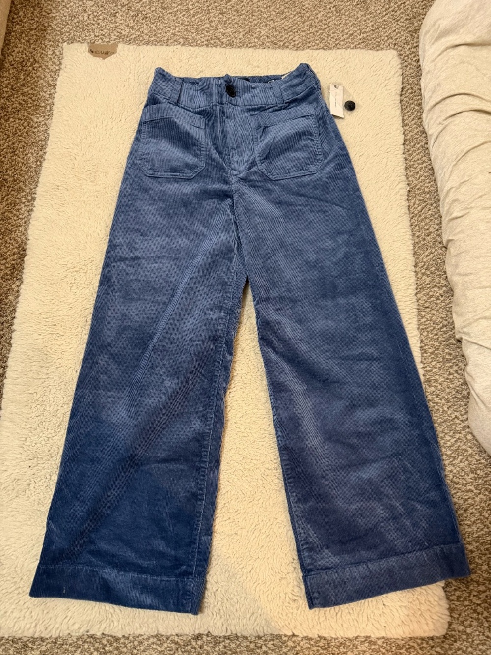 NWT Maeve Colette Cropped Wide-Leg Corduroy Pants